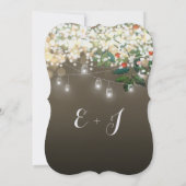 BosbouwMason Jar Garland Lighting Wedding Invites Kaart (Achterkant)