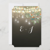 BosbouwMason Jar Garland Lighting Wedding Invites Kaart (Achterkant)