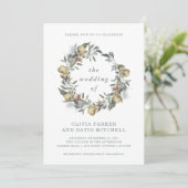 bosbouwoogst | Winter bruiloft uitnodiging (Staand voorkant)