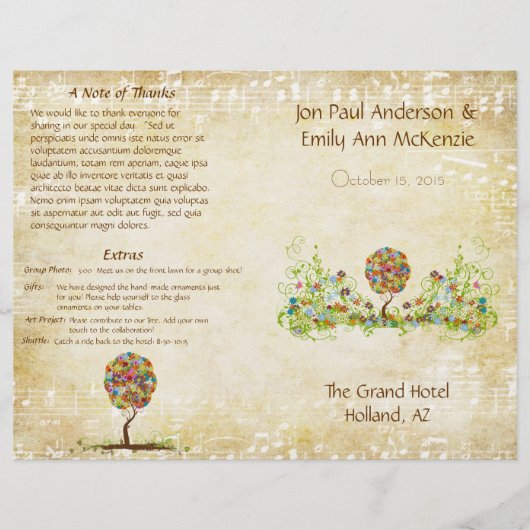 Bosbouwpatchwork Floral Fairy Tale Tree (Voorkant)