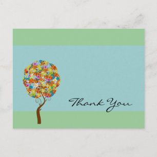 Bosbouwpatchwork Floral Fairy Tale Tree Briefkaart