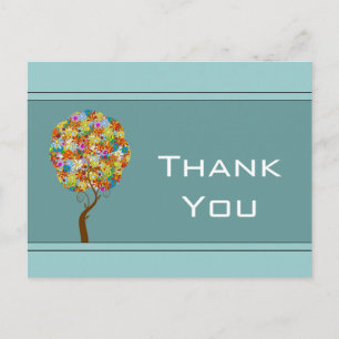 Bosbouwpatchwork Floral Fairy Tale Tree Briefkaart