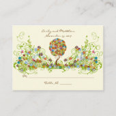 Bosbouwpatchwork Floral Fairy Tale Tree Informatiekaartje (Voorkant)