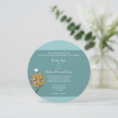 Bosbouwpatchwork Floral Fairy Tale Tree Kaart (Staand voorkant)