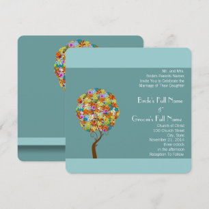 Bosbouwpatchwork Floral Fairy Tale Tree Kaart