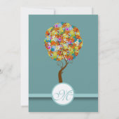 Bosbouwpatchwork Floral Fairy Tale Tree Kaart (Achterkant)