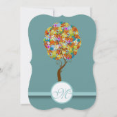 Bosbouwpatchwork Floral Fairy Tale Tree Kaart (Achterkant)