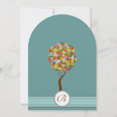 Bosbouwpatchwork Floral Fairy Tale Tree Kaart (Achterkant)