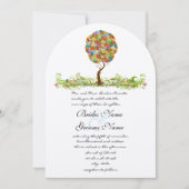 Bosbouwpatchwork Floral Fairy Tale Tree Kaart (Voorkant)