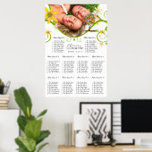 Bosbouwpatchwork Floral Fairy Tale Tree Poster (Thuiskantoor)