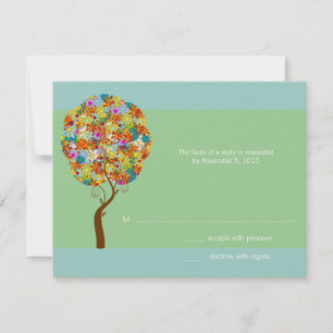Bosbouwpatchwork Floral Fairy Tale Tree RSVP Kaartje