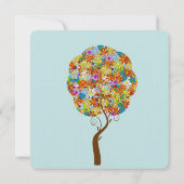 Bosbouwpatchwork Floral Fairytale boom Kaart (Achterkant)