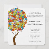 Bosbouwpatchwork Floral Fairytale boom Kaart (Voorkant)