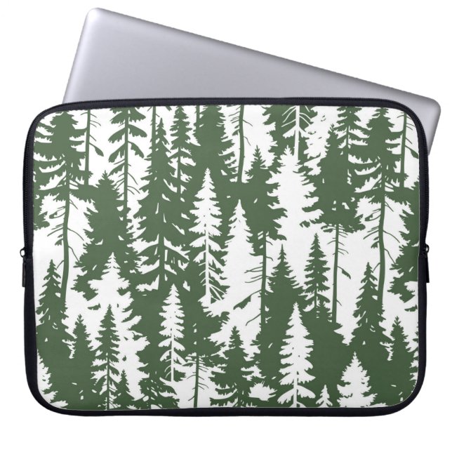 bosbouwpatroon laptop sleeve (Voorkant)