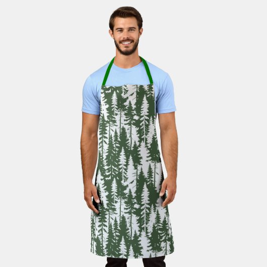 bosbouwpatroon schort (Gedragen)