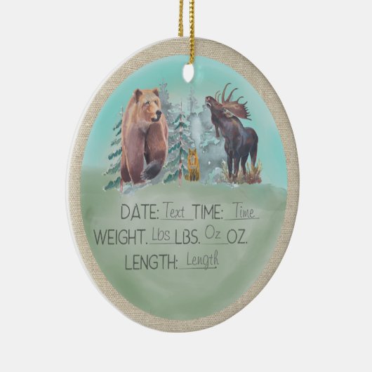 Bosbouwstatussen Keramisch Ornament (Rechts)