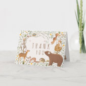 Bosbouwvriendelijke Baby shower Bedankkaart (Voorkant)
