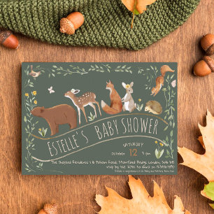 Bosbouwvriendelijke Baby shower Kaart