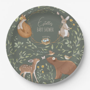 Bosbouwvriendelijke Baby shower Papieren Bordje