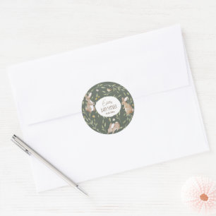 Bosbouwvriendelijke Baby shower Ronde Sticker