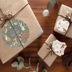 Bosbouwvriendelijke Baby shower Ronde Sticker