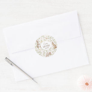 Bosbouwvriendelijke Baby shower Ronde Sticker