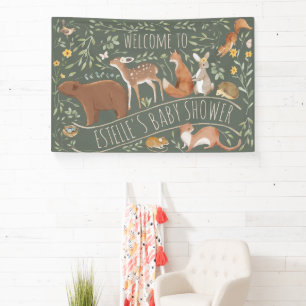 Bosbouwvriendelijke Baby shower Spandoek