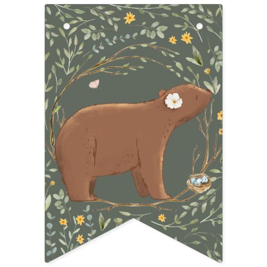 Bosbouwvriendelijke Baby shower Vlaggetjes (Tweede vlag)