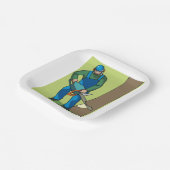 Bosbouwwerkers Papieren Bordje (Gebogen)