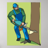 Bosbouwwerkers Poster (Voorkant)