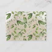 Bosbouwwild van Baby shower van groenbossen Informatiekaartje (Achterkant)