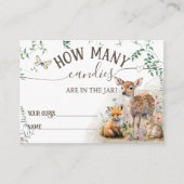 Bosbouwwild van Baby shower van groenbossen Informatiekaartje (Voorkant)