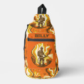 Bosbrand sinaasappel sling bag (Voorkant)