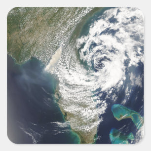 Bosbranden en rook in Georgië en Florida Vierkante Sticker