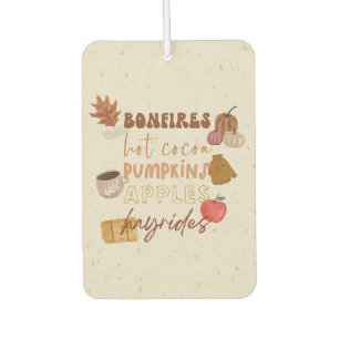 Bosbranden, warme cacao, pompoenen, appels en hooi luchtverfrisser
