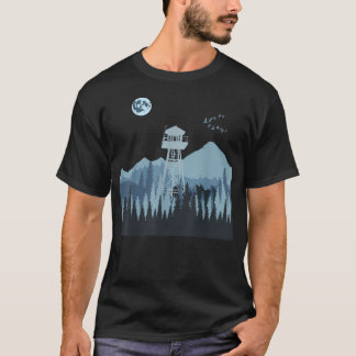 Bosbrandwachttoren in de bergen t-shirt