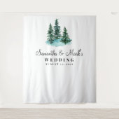 Bosbruiloft Achtergrond, Fotocabine Prop Wandkleed (Voorkant)