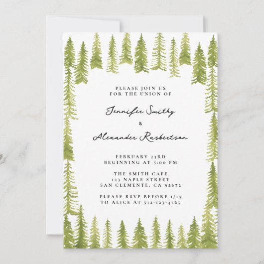 Bosbruiloft Kaart (Voorkant)