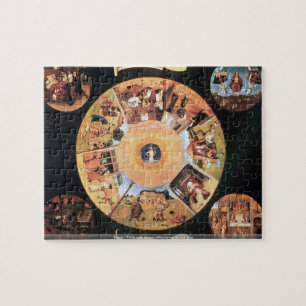 Bosch - Tabel met scènes van de zeven dodelijke zo Legpuzzel