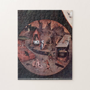 Bosch - Tabel w/ scènes van de zeven dodelijke zo Legpuzzel