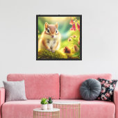 Boschipmunk Canvas Afdruk (Insitu (Woonkamer))