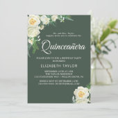 Boschtgroen Jager Groene Quinceañera Kaart (Staand voorkant)