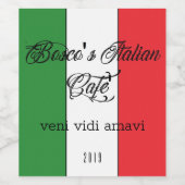 Bosco's Italian Cafe vin vino italien étiquette (Étiquettes simples)