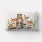 Bosdier Baby Dieren Groene Nursery Decoratie Kussen (Achterkant)