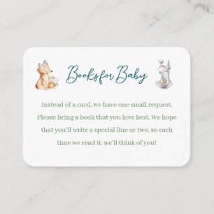 Bosdier Bos Baby Shower Boek Verzoek Informatiekaartje