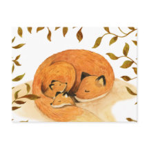 bosdier bosvos vos Ansichtkaart