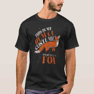Bosdier Dit is mijn menselijke kostuum Fox 1 T-shirt
