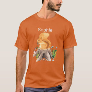Bosdier eekhoorn met naam Sophie vrienden T-shirt