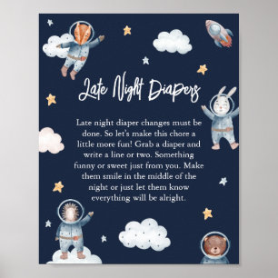 Bosdier Ruimtekind 'Late Night Luier' Poster