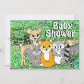 Bosdierbossen Baby shower Kaart (Voorkant)